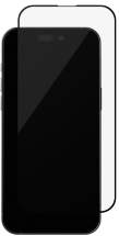 Стекло защитное uBear Extreme Nano Shield Privacy для iPhone 15 алюмосиликатное Черная рамка