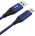 Дата-кабель Akai CE-610 USB-A-Lightning оплетка текстиль Blue