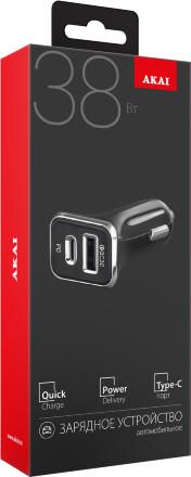 АЗУ Akai CH-6D06 USB-A USB-C 38W Black