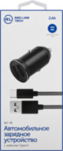 АЗУ RedLine AC-18+дата-кабель Type-C 2.4A Black