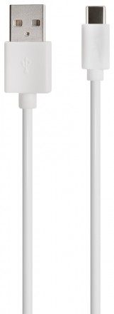 Дата-кабель RedLine Type-C 2.4А White + мягкий футляр Black