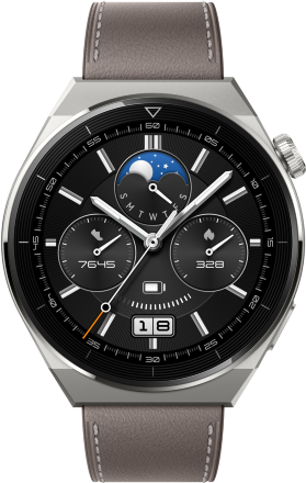 Часы HUAWEI Watch GT 3 Pro кожаный ремешок Серые (Odn-B19V)