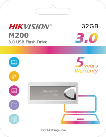 USB Flash Hikvision 32GB HS-USB-M200 Металик