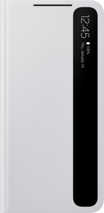 Чехол-книжка Samsung Galaxy S21 Smart Clear View Cover Light Grey (EF-ZG991CJEGRU)
