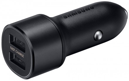 АЗУ Samsung 2USB + дата-кабель microUSB 2.0-Type-C с функцией быстрой зарядки Black (EP-L1100WBEGR)