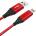 Дата-кабель Akai CE-610 USB-A-Lightning оплетка текстиль Red