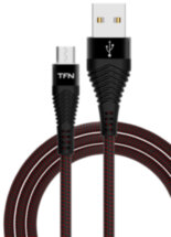 Дата-кабель TFN microUSB с защитой от излома Black