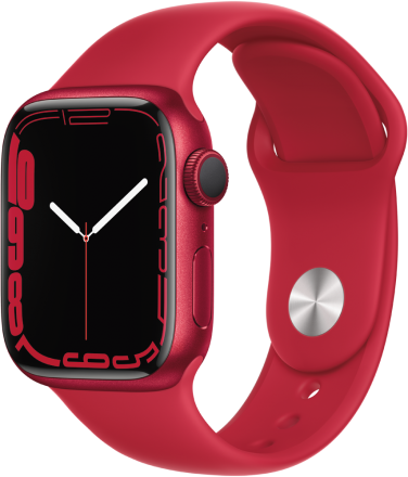Часы Apple Watch Series 7 GPS 41мм корпус из алюминия красный + ремешок Красный (MKN23RU/A)