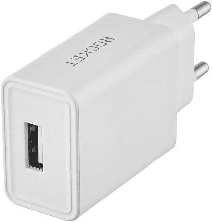СЗУ Rocket Base Combo USB-A 10.5W + дата-кабель USB-A - Type C Белое