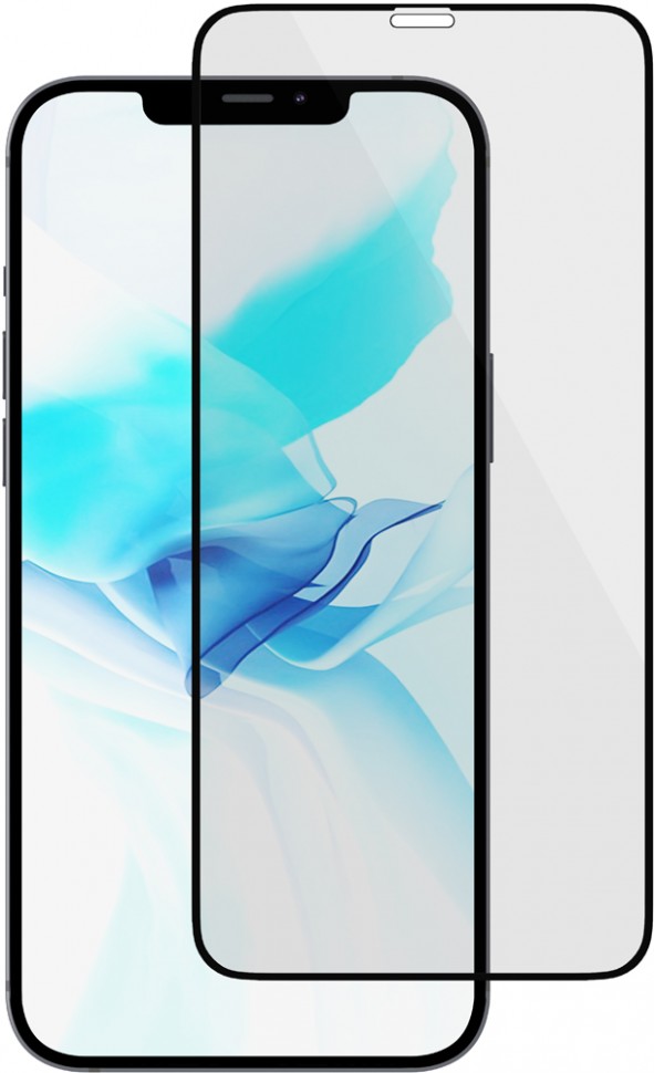 Стекло защитное uBear Privacy iPhone 12 Pro Max 2.5D черная рамка