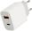 СЗУ RedLine NQC-13 USB-A-USB-C 3A + дата-кабель Type-C-Type-C PD White