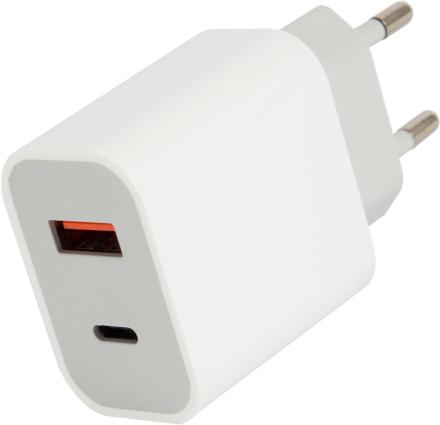 СЗУ RedLine NQC-13 USB-A-USB-C 3A + дата-кабель Type-C-Type-C PD White