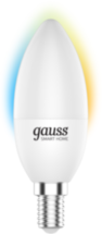 Умная лампочка Gauss CCT+DIM 5 Вт C37 E14 White