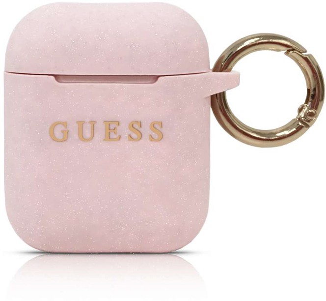 Чехол Guess Airpods 2 Glitter Pink Чехол Guess Airpods 2 Glitter Pink