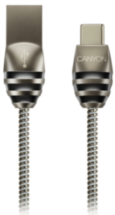 Дата-кабель Canyon CNS-USBC5DG USB-Type-C 1м металлическая оплетка Silver