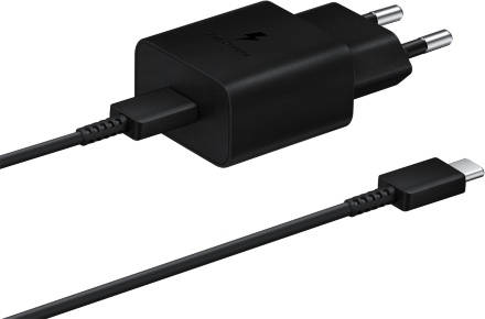 СЗУ Samsung USB Type-C + дата-кабель Type-C с функцией быстрой зарядки 15W Black (EP-T1510XBEGRU)