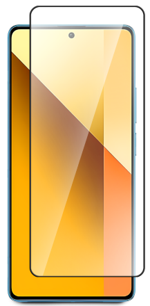 Стекло защитное для Xiaomi Redmi Note 13 Черная рамка