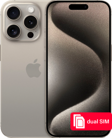Смартфон Apple iPhone 15 Pro 256Gb SIM + SIM Натуральный титан