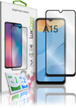 Стекло защитное LuxCase Oppo A15 черная рамка