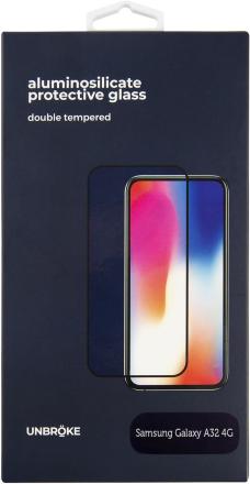 Стекло защитное UNBROKE Samsung Galaxy A32 черная рамка