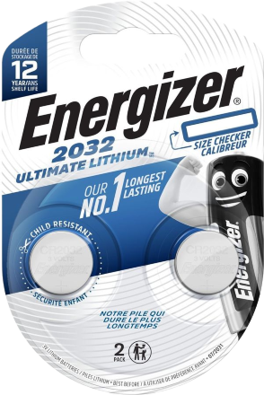 Батарея Energizer CR2032 Ultimate Lithium литиевая блистер 2шт