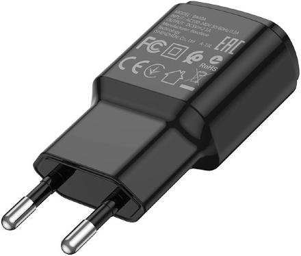СЗУ Borofone BA48A Orion 1xUSB2.1А дата-кабель Type-C 1м Black