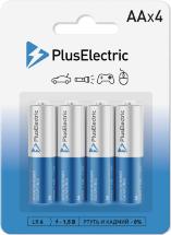 Батарея Plus Electric AA блистер 4 шт