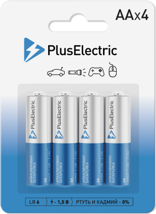 Батарея Plus Electric AA блистер 4 шт