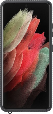 Клип-кейс Samsung Galaxy S21 Ultra Clear Protective Cover прозрачный c черной рамкой (EF-GG998CBEGRU)