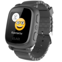 Детские часы Elari KidPhone 2 с GPS трекером Black