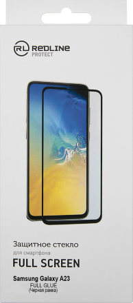 Стекло защитное RedLine Samsung Galaxy A23 Черная рамка
