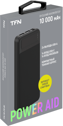 Внешний аккумулятор TFN PB-278-BK 10000mAh Черный