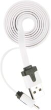 Дата-кабель RedLine USB-microUSB плоский White