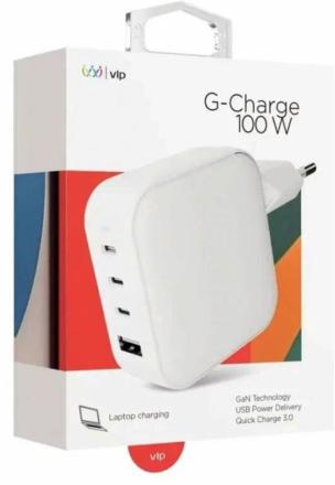 СЗУ VLP G-Charge 100Вт 3 х USB-C+USB-A PD QC Белое