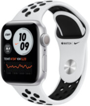 Часы Apple Watch Nike Series 6 GPS 40мм корпус из алюминия серебряный + ремешок платиновый (M00T3RU/A)