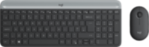 Комплект (клавиатура и мышь) Logitech Slim Wireless Keyboard and Mouse Combo MK470 Graphite