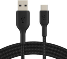 Дата-кабель Belkin Type-C 1м плетенный Black (CAB002bt1MBK)