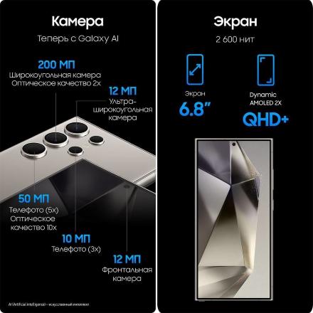 Смартфон Samsung Galaxy S24 Ultra 12/512 Гб Серый