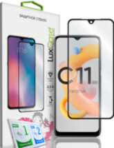 Стекло защитное LuxCase Realme C11 2021 черная рамка