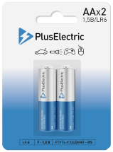 Батарея Plus Electric AA блистер 2 шт