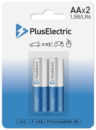 Батарея Plus Electric AA блистер 2 шт