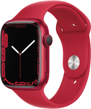 Часы Apple Watch Series 7 GPS 45мм корпус из алюминия Красный + ремешок Красный (MKN93RU/A)