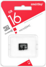 Карта памяти MicroSD Smartbuy 16Gb Class 10 UHS-I без адаптера Black