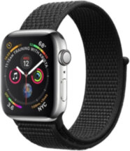 Ремешок для умных часов DF Apple Watch 38/40мм нейлоновый Black