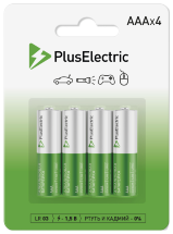 Батарея Plus Electric AAA блистер 4 шт