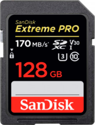 Карта памяти SD SanDisk 128Gb Class10 Extreme Pro SDXC UHS-I U3 V30 Black