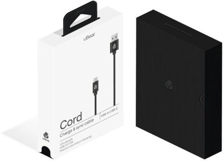 Дата-кабель uBear Cord USB-C-USB-A 1,2 м Черный