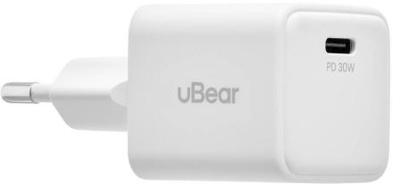 СЗУ uBear Bridge USB-C 30 Вт GaN Super Fast Charging Белое