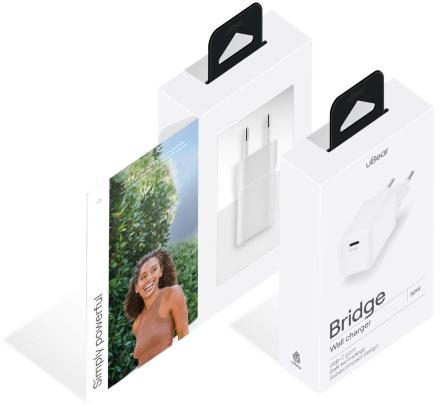 СЗУ uBear Bridge USB-C 30 Вт GaN Super Fast Charging Белое