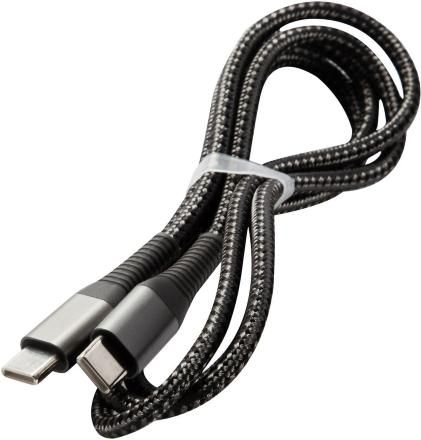 Дата-кабель UNBROKE Mane Type-C - Type-C PD 60W 2A 1 м нейлоновая оплетка Черный